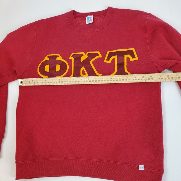 Vintage 80s Russell Phi Kappa Tau Greek Fraternity Crewneck Sweatshirt S College - Picture 11 of 13